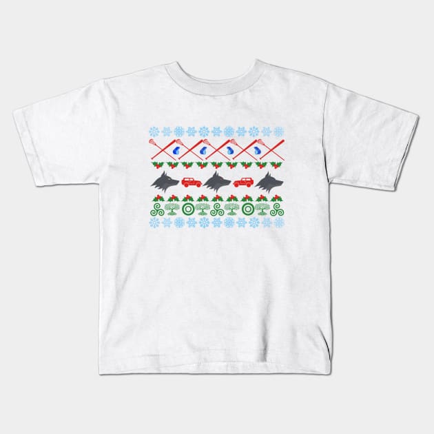 Teen Wolf Ugly Holiday Sweater Kids T-Shirt by Geek Life